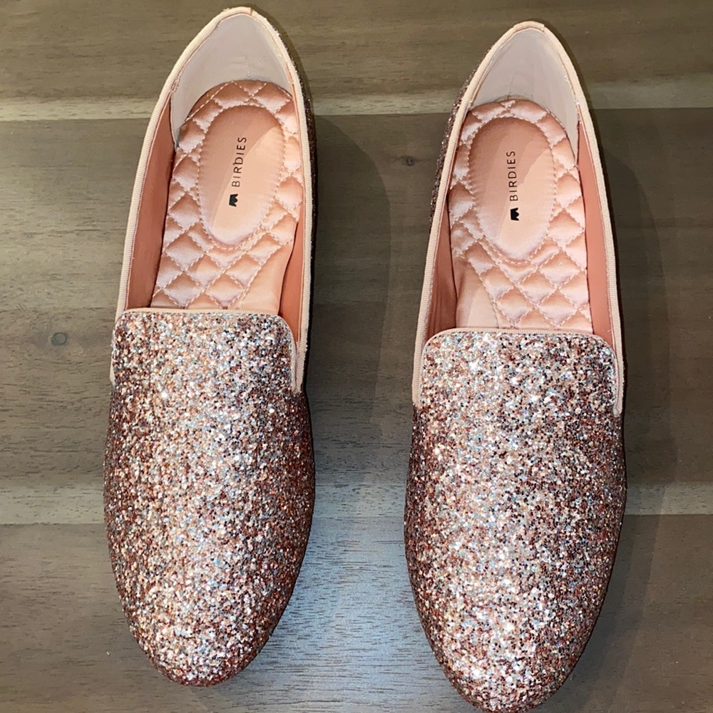 NWOT Birdies Starling Disco Ball Glitter Flat Size 10.5